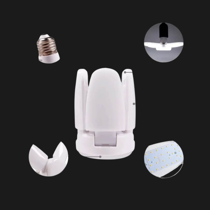 1 Peça Lâmpada Led Bulbo Dobrável Ventilador Luzes Lâmina De Iluminação