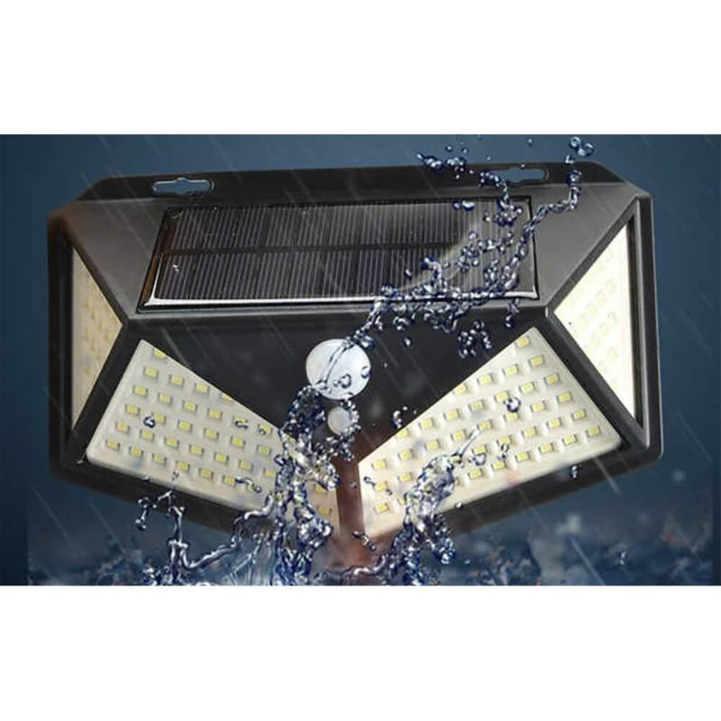 Balizador Luminária de Parede Solar de Parede, 100 Led Sensor proteção contra água