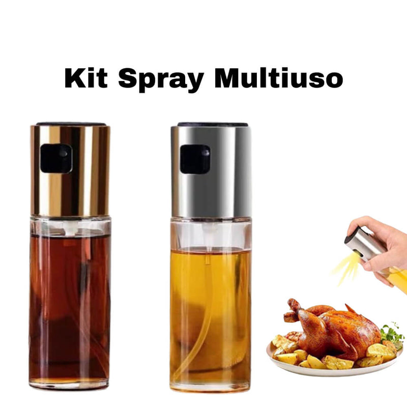 2 Unidade De Pulverização De Aço Inoxidável De Vidro De Azeite De Oliva Spray De Vinagre