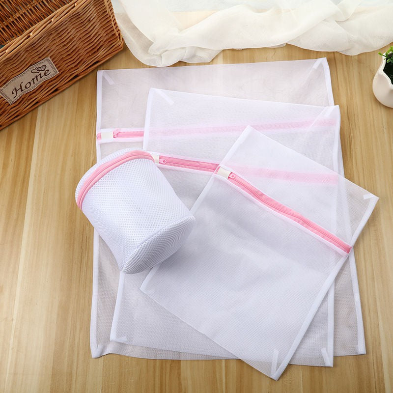 Kit Com 3 Sacos Para Lavar Roupas Protetor De Tecido Delicado Roupa Intima