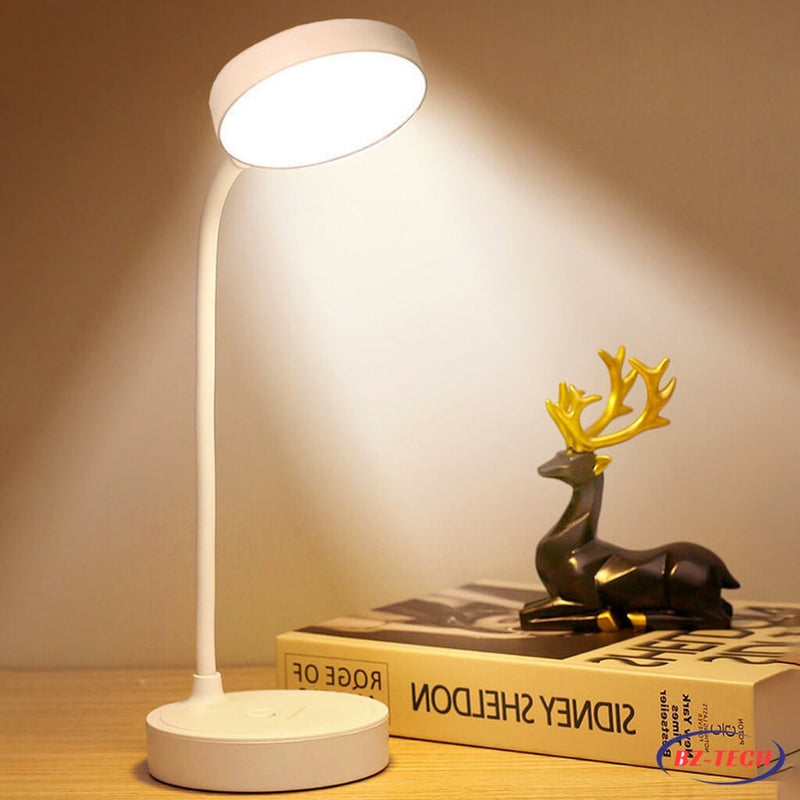 Luminária Abajur de Mesa LED Luz Recarregável Touch Haste Flexível