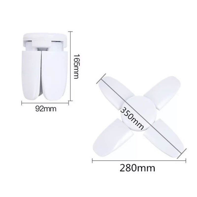 1 Peça Lâmpada Led Bulbo Dobrável Ventilador Luzes Lâmina De Iluminação