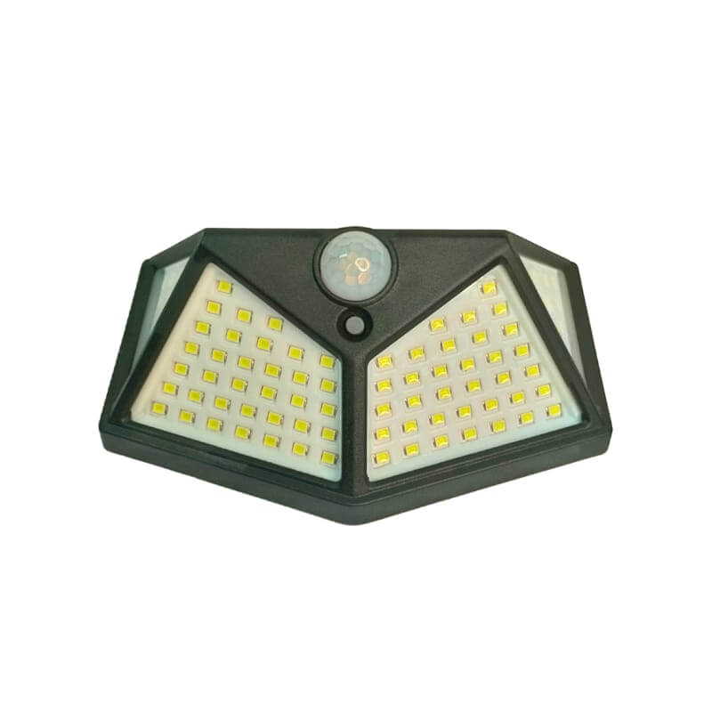 Balizador Luminária de Parede Solar de Parede, 100 Led Sensor proteção contra água