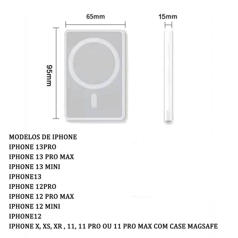 Carregador Portátil Indução iPhone