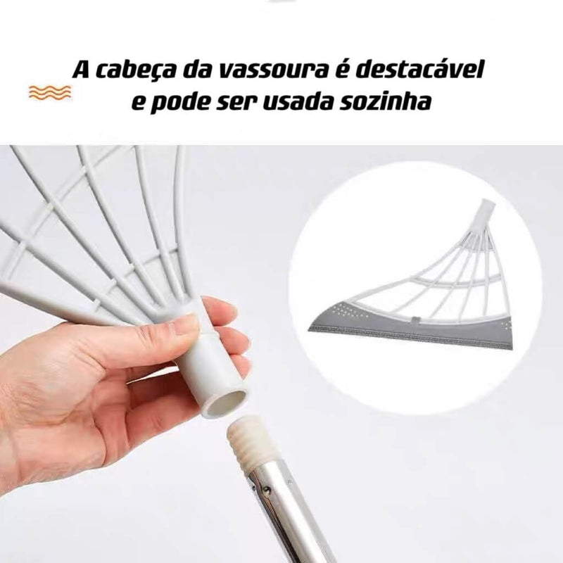 Vassoura Mágica Rodo Tira Pelo Limpa Vidro Seca Bem Silicone 1.2m