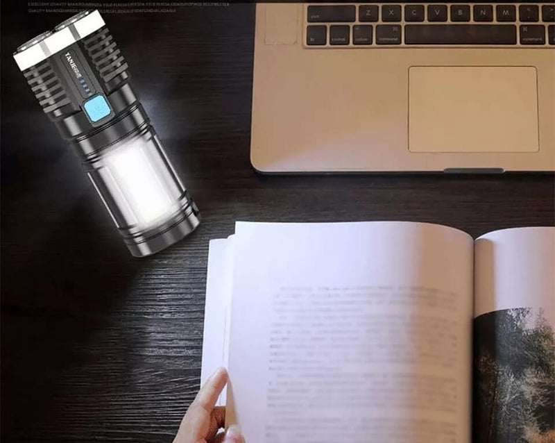 Lanterna Led Potente multi-funções 5 em 1-Ultra Brilhante Com Uso Externo De Longo Alcance-Recarregável Usb Portátil