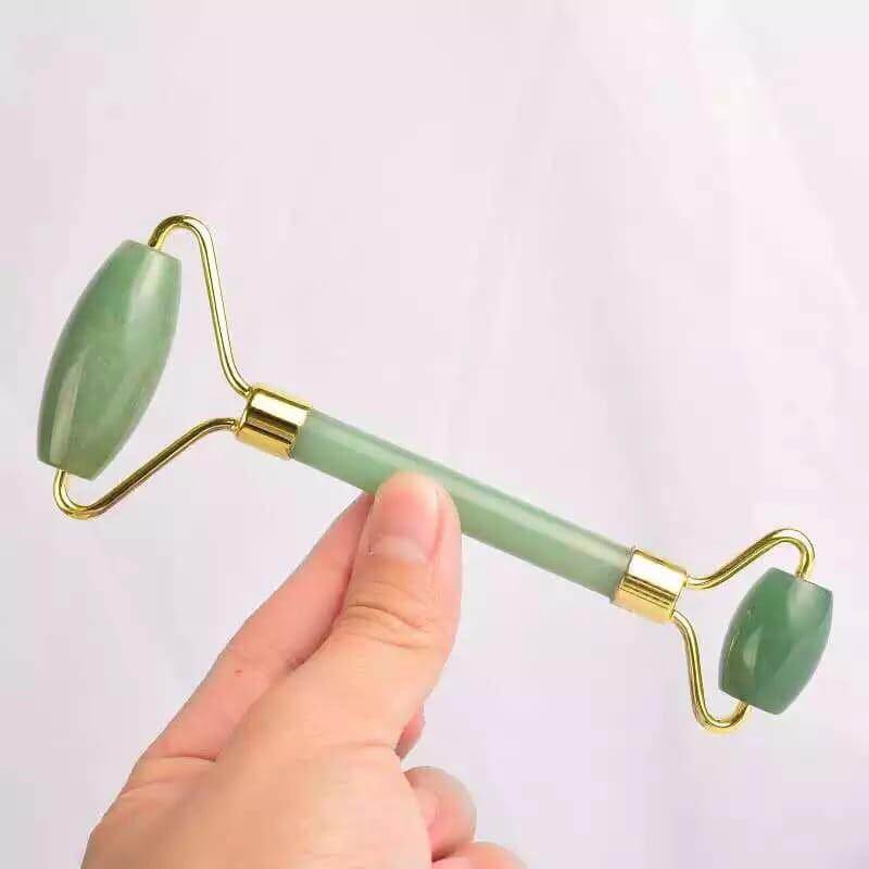Rolo Massageador Pedra De Jade Cuidados Faciais