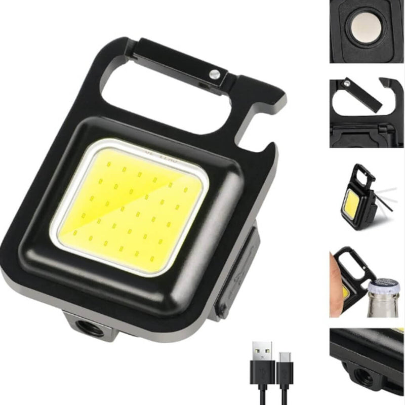 Mini Lanterna Com Led 4 Modos de Luz 4 Funções, Chaveiro portátil e abridor de garrafas
