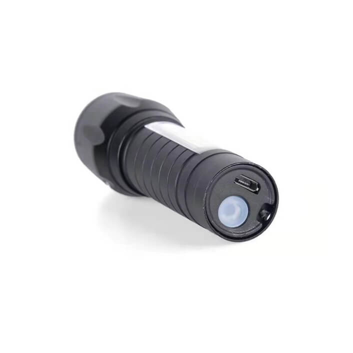 Mini Lanterna Tática Com Led E Zoom Recarregável Usb Lanterna De Mao 535