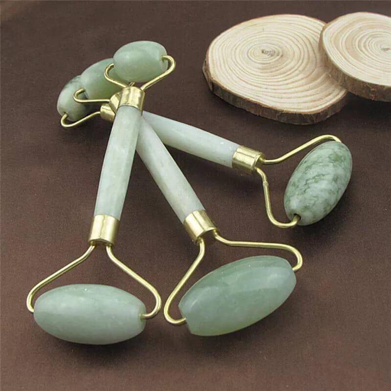 Rolo Massageador Pedra De Jade Cuidados Faciais