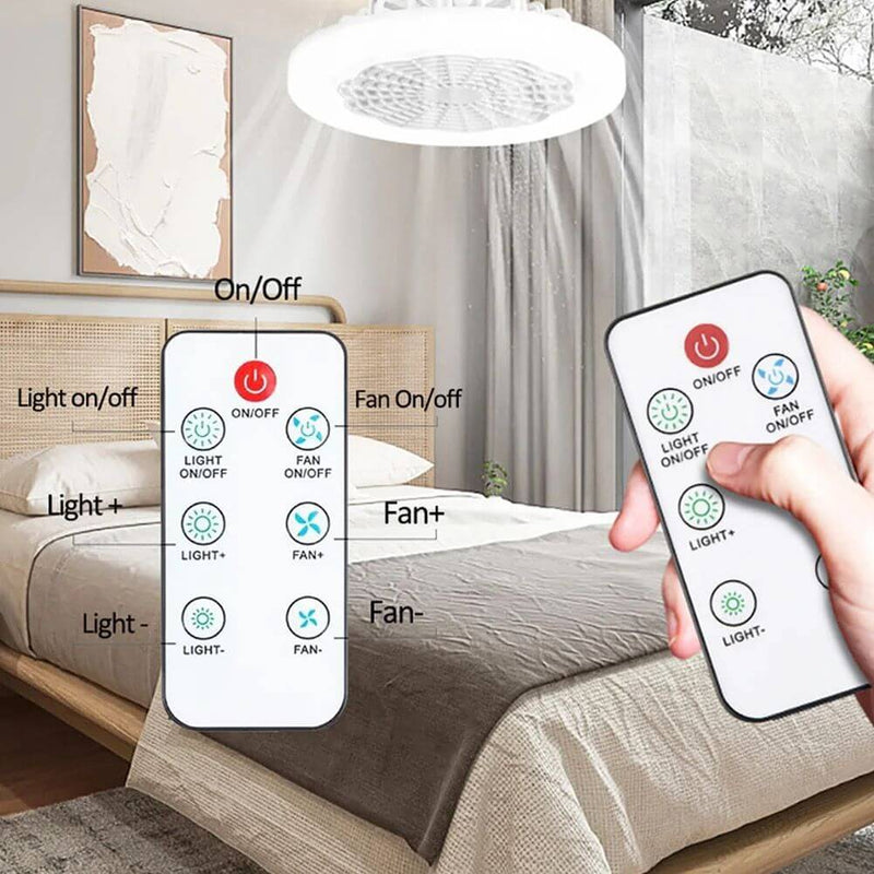 Ventilador De Teto Moderno Com Controle Remoto De Luzes Luz De 10 Polegadas