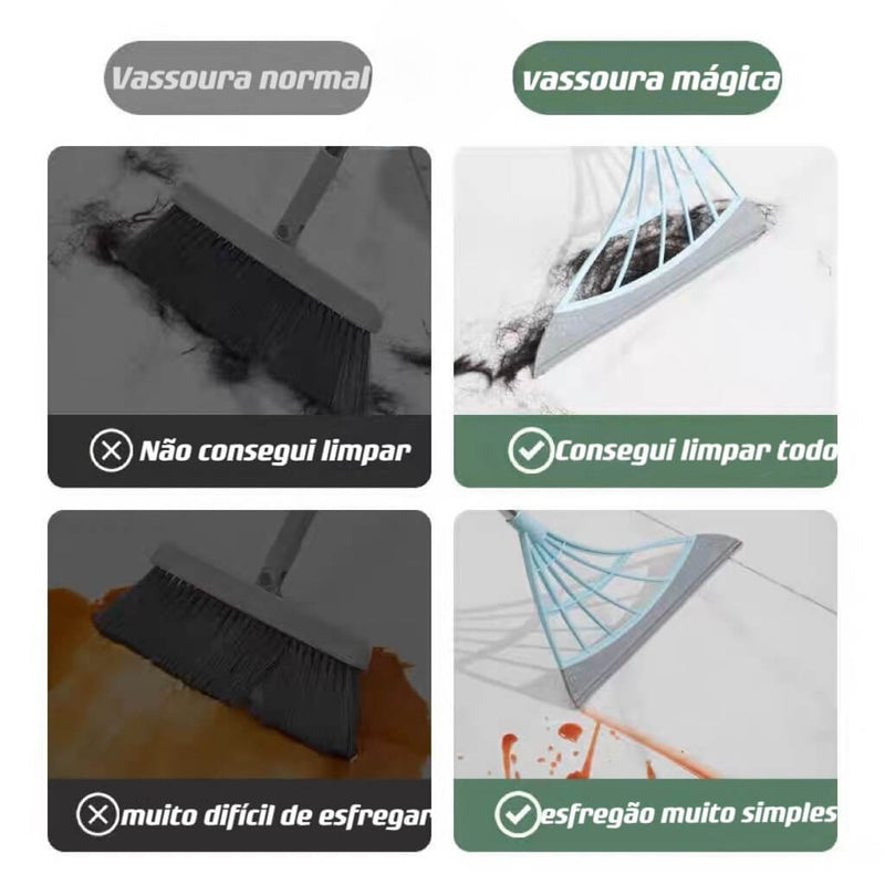 Vassoura Mágica Rodo Tira Pelo Limpa Vidro Seca Bem Silicone 1.2m