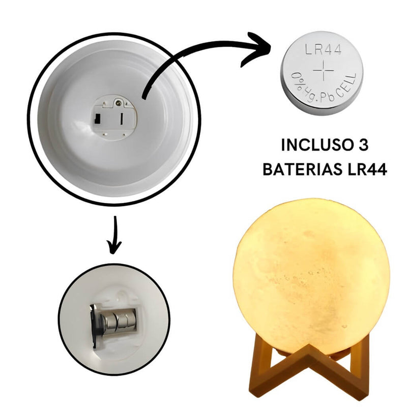 Luminária De Lua Cheia 3d Led Abajur Decoração