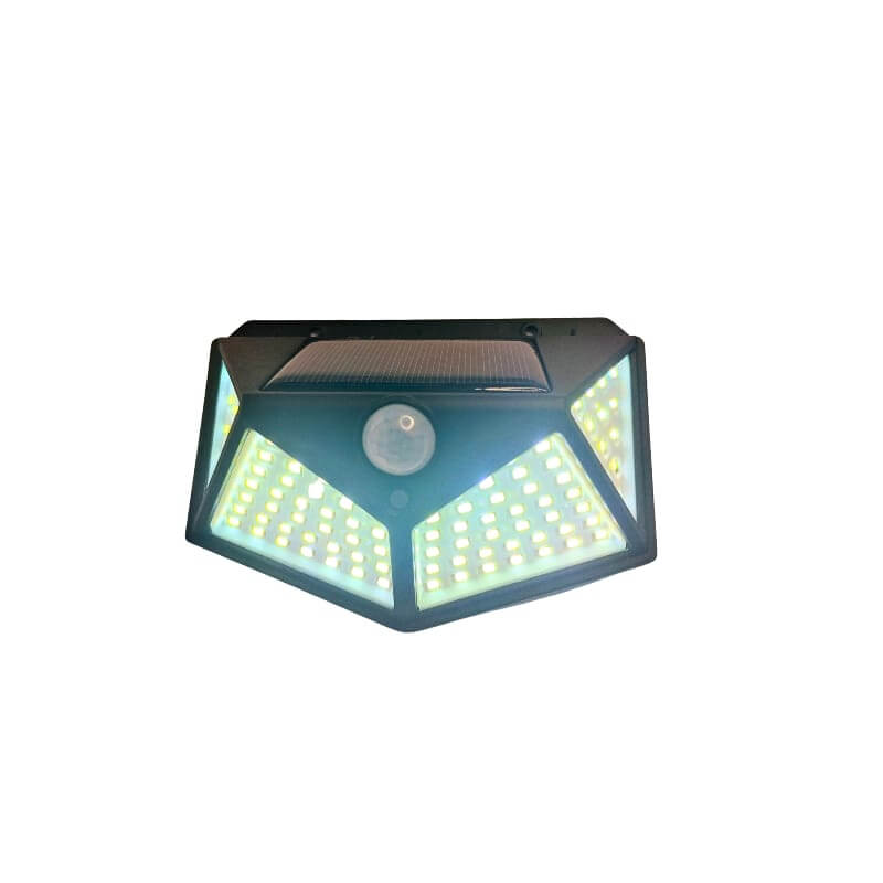 Balizador Luminária de Parede Solar de Parede, 100 Led Sensor proteção contra água