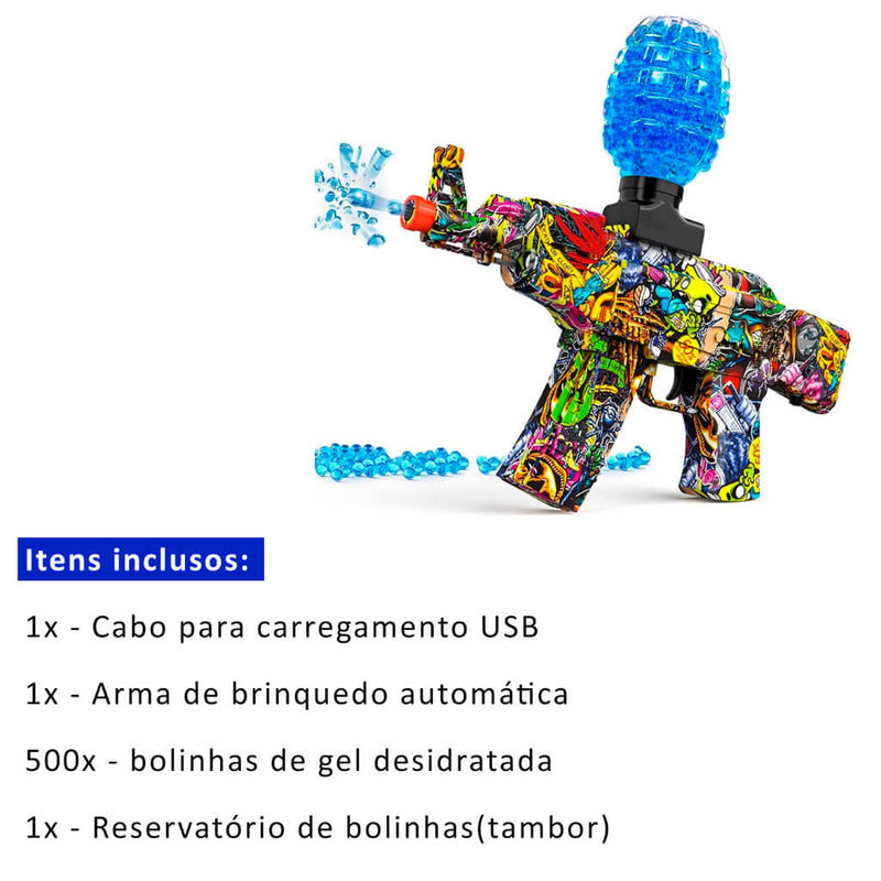 Metralhadora Automática Arma De Gel
