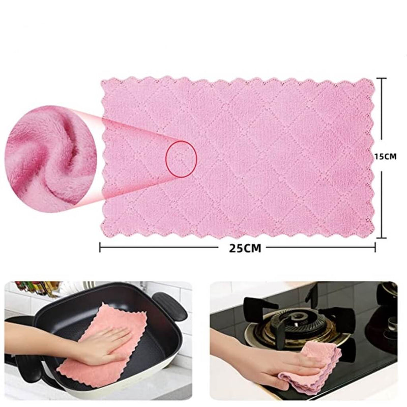 Kit 10 Pano De Prato Pano De Limpeza De Cozinha Microfibra Para Limpar O Pia Anti-Aderente