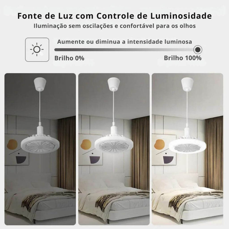 Ventilador De Teto Moderno Com Controle Remoto De Luzes Luz De 10 Polegadas