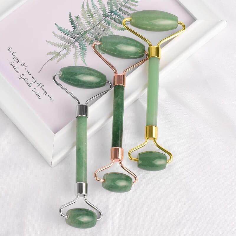 Rolo Massageador Pedra De Jade Cuidados Faciais