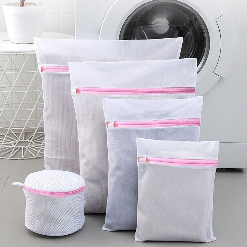 Kit Com 3 Sacos Para Lavar Roupas Protetor De Tecido Delicado Roupa Intima