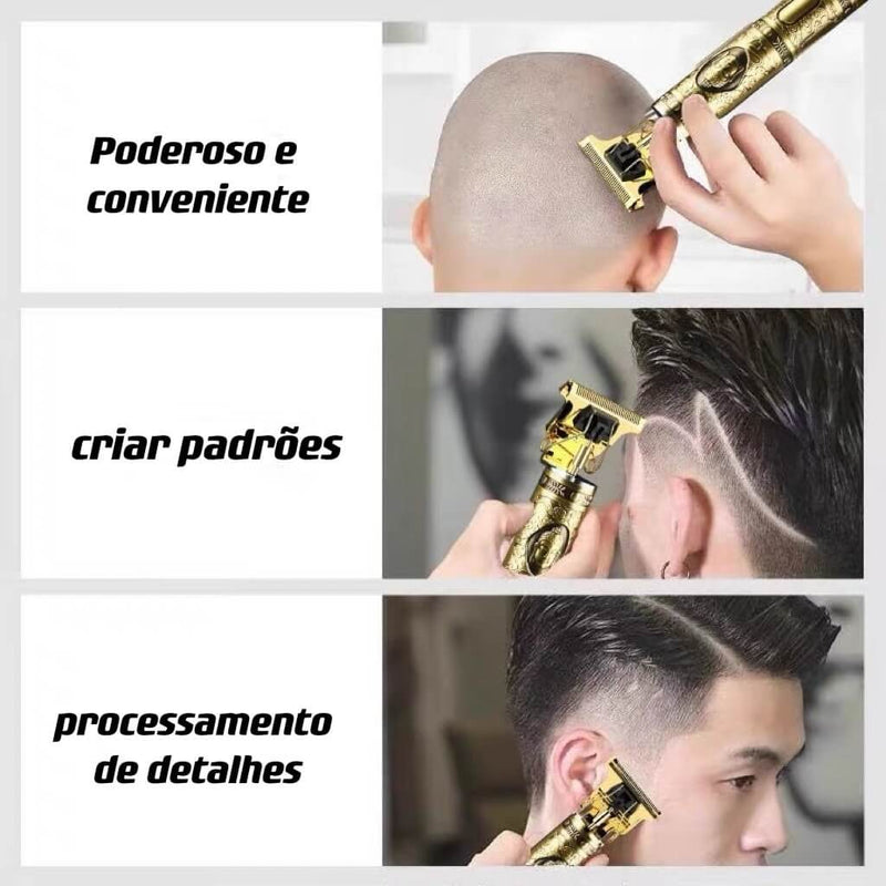 Máquina De Cortar Cabelo Para Barba Masculina Elétrico Profissional