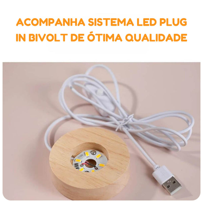 Luminária Cristal de Mesa