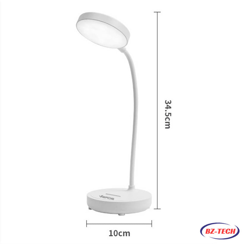 Luminária Abajur de Mesa LED Luz Recarregável Touch Haste Flexível