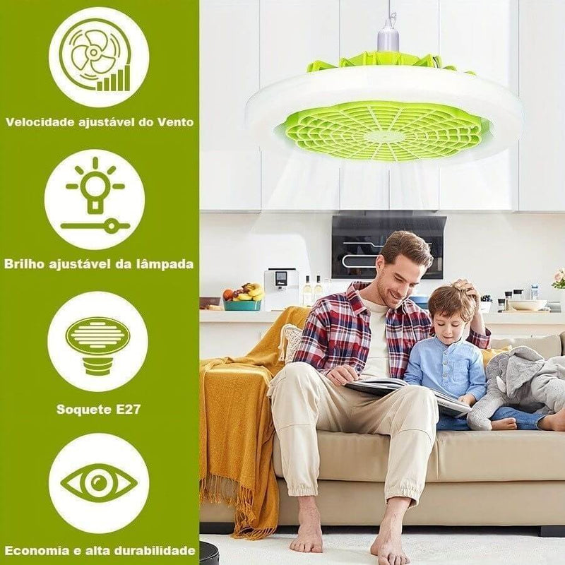 Ventilador De Teto Moderno Com Controle Remoto De Luzes Luz De 10 Polegadas